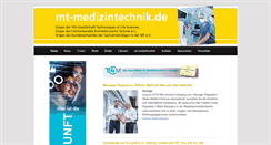 Desktop Screenshot of mt-medizintechnik.de
